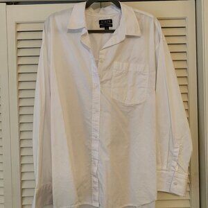 J. Crew Etienne Oversized Shirt (White, XL)